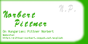 norbert pittner business card